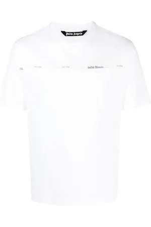 Palm Angels Logo-stripe crew-neck T-shirt