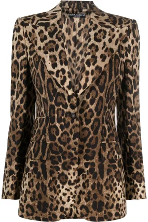 Dolce & Gabbana Leopard-print single-breasted blazer
