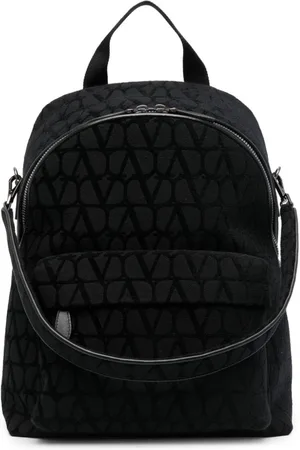 VALENTINO GARAVANI Toile Iconographe leather-trim backpack