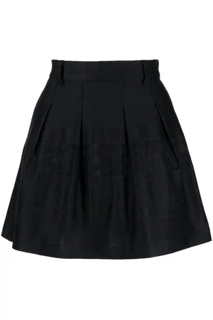 PEARLY GATES Embroidered jacquard mini skirt