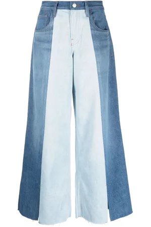 Frame Split Seam wide-leg jeans
