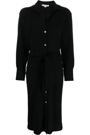 Vince Tied-waist V-neck shirt dress