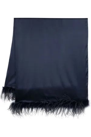 Styland Ostrich-feather satin scarf