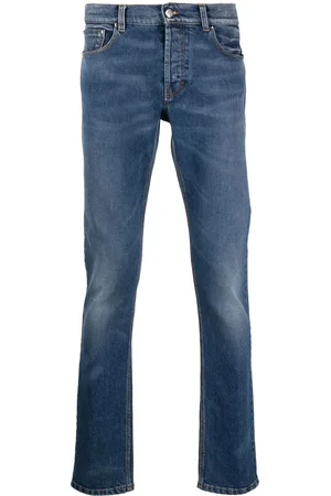 Roberto Cavalli Monogram-embroidered skinny jeans
