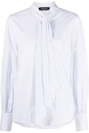 Fabiana Filippi Striped pussy-bow shirt