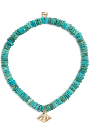 Sydney Evan 14kt yellow gold Evil Eye turquoise bracelet