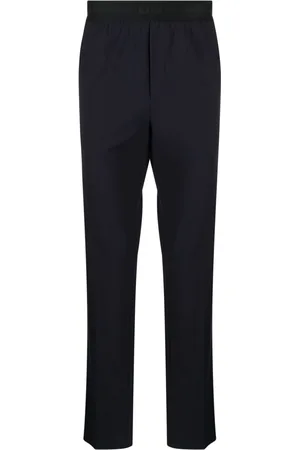 Msgm Logo-waistband straight-leg trousers
