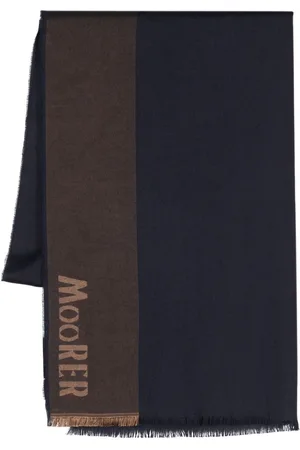MOORER Frayed cashmere scarf