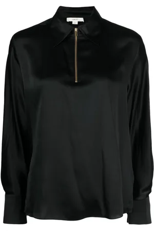 Vince Silk long-sleeve blouse