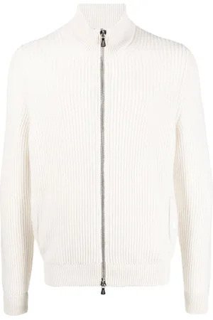 FEDELI Ribbed cashmere cardigan