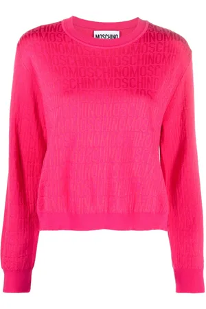 Moschino Logo-jacquard wool jumper