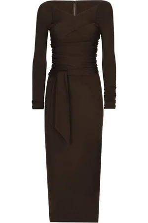 Dolce & Gabbana Wraparound wool midi dress