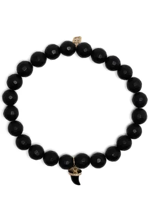 Sydney Evan 14kt yellow-gold Horn beaded diamond bracelet