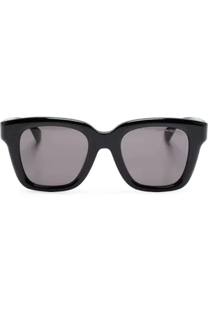 Alexander McQueen Skull-appliqué square-frame sunglasses