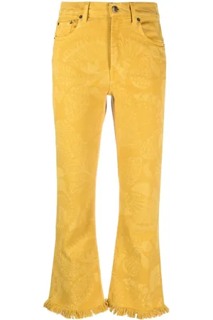 La DoubleJ Fancy fringed cropped jeans