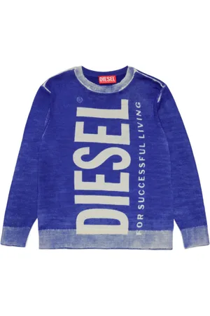 Diesel Intarsia-knit logo wool jumper
