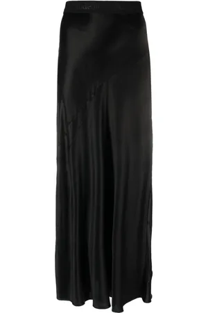 Rodebjer Lorena logo-waistband flared skirt