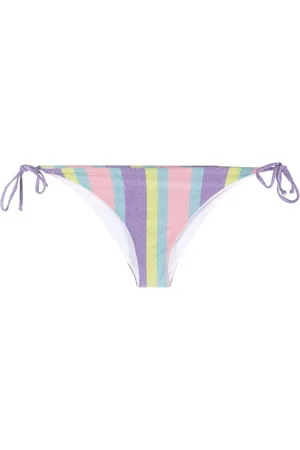 MC2 SAINT BARTH Stripe-print tied bikini briefs