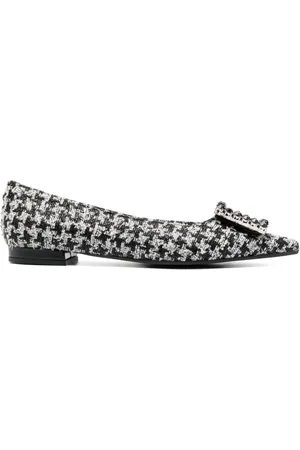 ROBERTO FESTA Houndstooth leather ballerina shoes