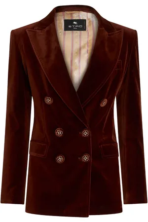Etro Double-breasted velvet blazer