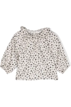 TEDDY & MINOU Floral-print ruffled blouse