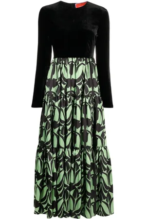 La DoubleJ Papyrus-print maxi dress
