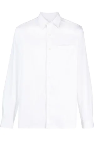 Prada Logo-embroidered long-sleeve shirt