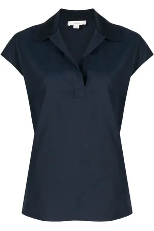 Vince Cap-sleeve polo shirt