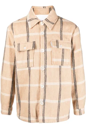 Family First Jersey-fleece check-plaid shirt