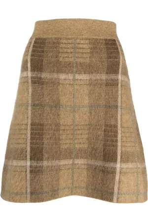 Ralph Lauren Checked intarsia-knit skirt