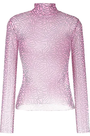 Viktor & Rolf Undercover logo-print sheer top