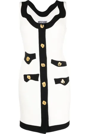 Moschino Contrast-border sleeveless minidress