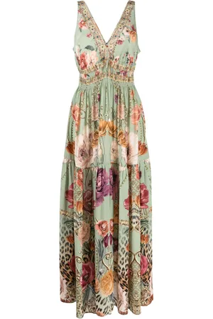 Camilla Floral-print silk dress