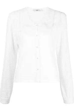 B+AB Open-knit button-down cardigan
