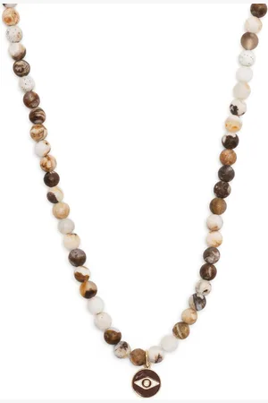 Sydney Evan 14kt yellow-gold Evil Eye beaded necklace