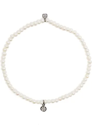 Sydney Evan 14kt gold charm diamond beaded bracelet
