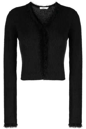 B+AB V-neck feather-detailing cardigan