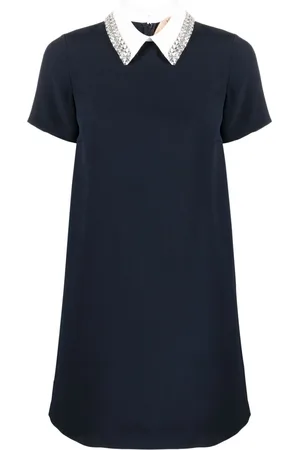 Nº21 Crystal-embellished short-sleeve minidress