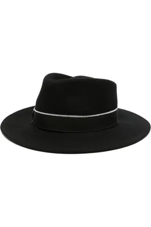 Borsalino Bow-detail wool hat