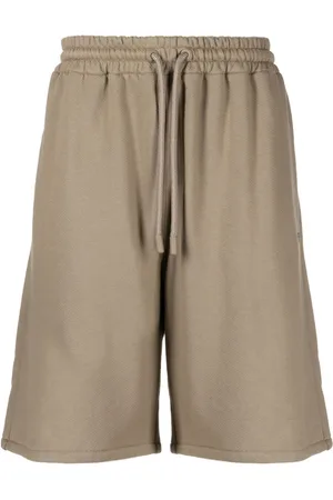 OFF-WHITE Stitch Diag cotton track shorts