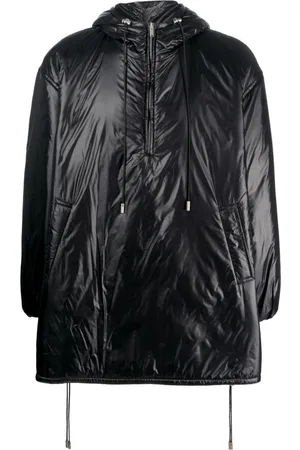 Saint Laurent Cassandre logo-embossed hooded raincoat