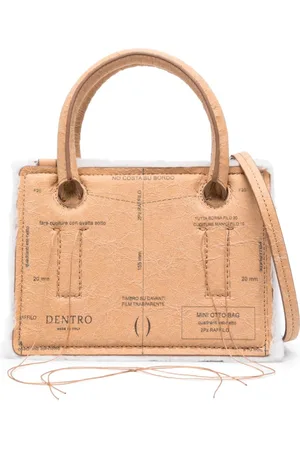 Dentro Mini Otto Paper leather tote bag