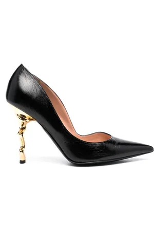 Moschino 105mm sculpted-heel leather pumps