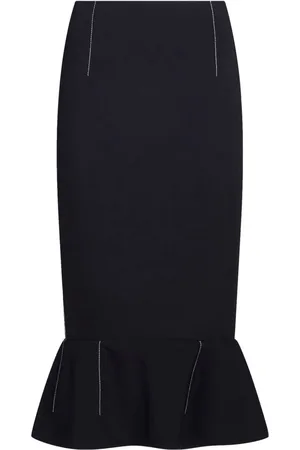 Marni Flounce-hem pencil skirt