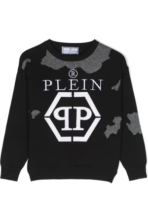 Philipp Plein Logo-embroidered cotton jumper