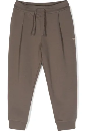 Emporio Armani Pleat-detail jersey track pants