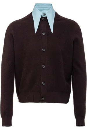 Prada Collar-detail cashmere cardigan