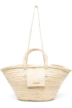 Jacquemus Le Panier Soli raffia tote bag