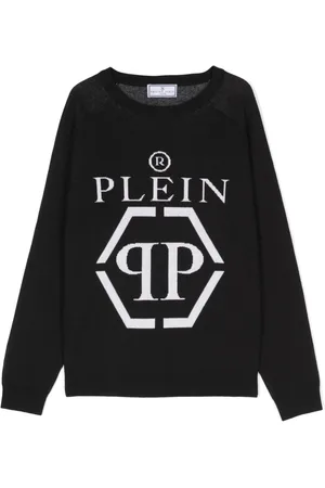 Philipp Plein Intarsia knit-logo crew-neck jumper