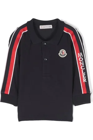 Moncler Logo-patch striped polo shirt